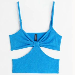 Bright Blue Cut Out Top